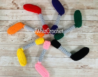 Crochet Golf Club Rattle, Mini Golf Rattle, Putt Putt Club Rattle, Golfer Gift, Golf Baby Shower, Cute Baby Rattle, Pink, Blue, Red, Green