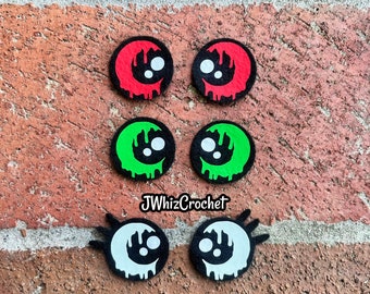 5 Sets Blood Drip Felt Eyes, Toxic Waste Eyes, Glow in the Dark Eyes, 15mm Eyes, 3/4 Inch Eyes, 1 Inch Eyes, 1.5 inch Eyes, 38mm Safety Eyes