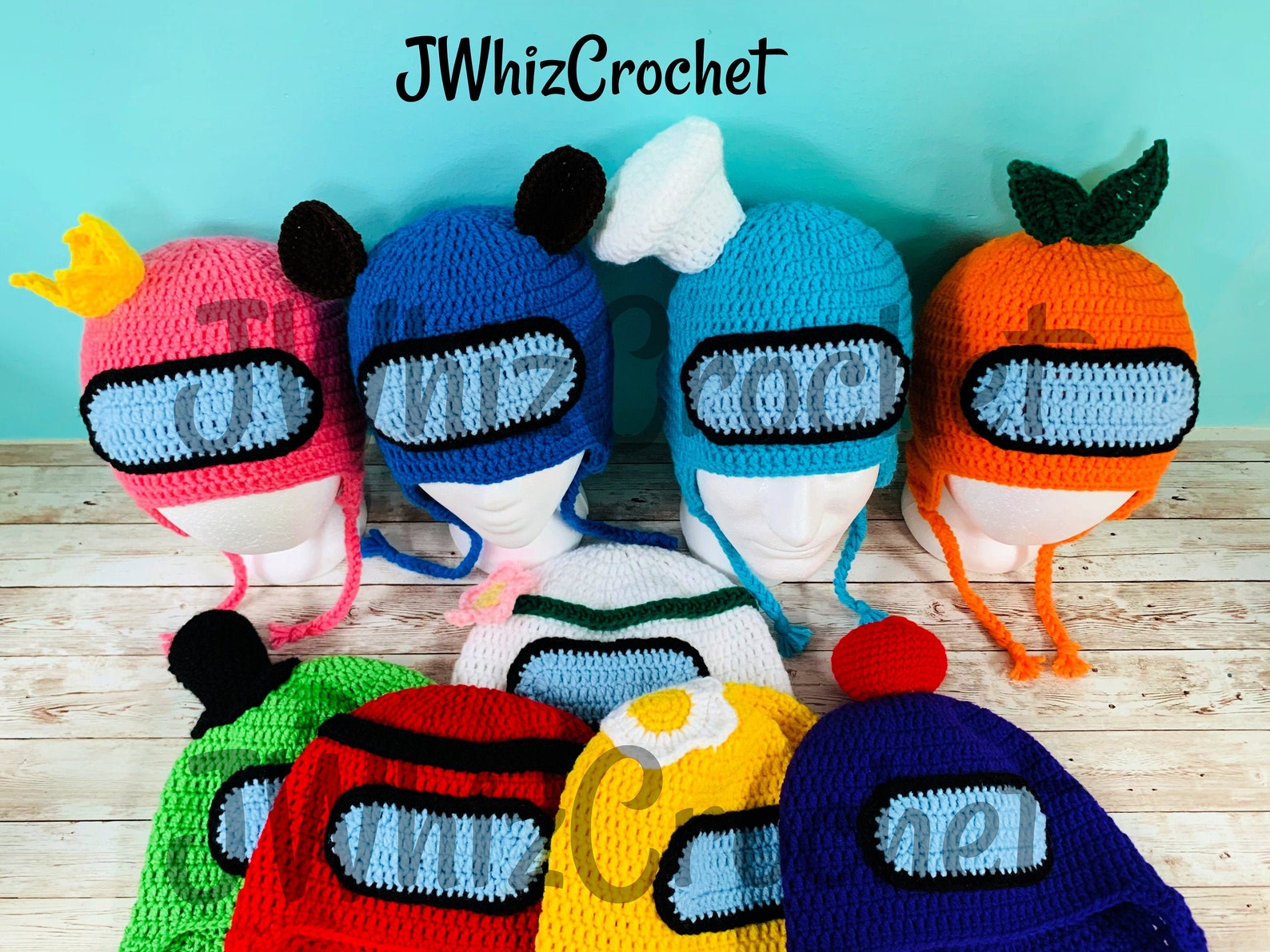 Among Us Beanie Crochet Among Us Hat Choose Color and Etsy