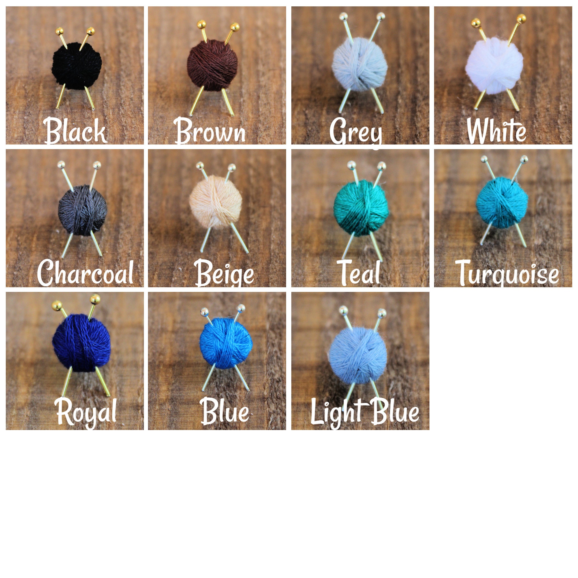 Crochet Hook Earrings, Yarn Ball Earrings, Crocheter Gift, Mini Crochet Hook, Crochet Jewelry, Crochet Dangle Earrings, You Choose Color