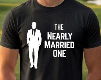 Nearly Married One, Groom To Be Shirt, Bachelor Party Tee, Minimalist Mens Top