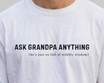 Funny Grandpa Gift COMFORT COLORS® Wisdom Tee For Men Sarcastic Top