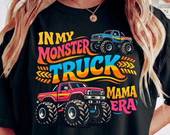 Monster Truck Mama Boy Mom Shirt Groovy Mama Tee Retro Motherhood Era Funny Gift