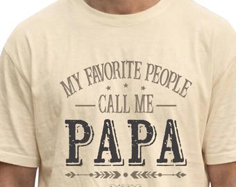 Vintage Papa Gift COMFORT COLORS Fathers Day Top Grandpa Shirt Men