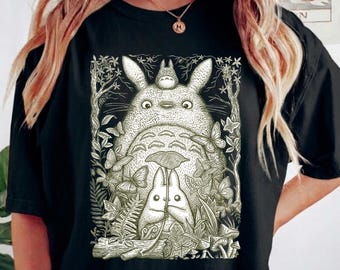 My Neighbor Totoro Vintage Sketch-T-shirt, Studio Ghibli-anime-fanshirt