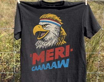 Vintage July 4th Tee Mullet Eagle Shirt Men Funny Merica Gift COMFORT COLORS Top