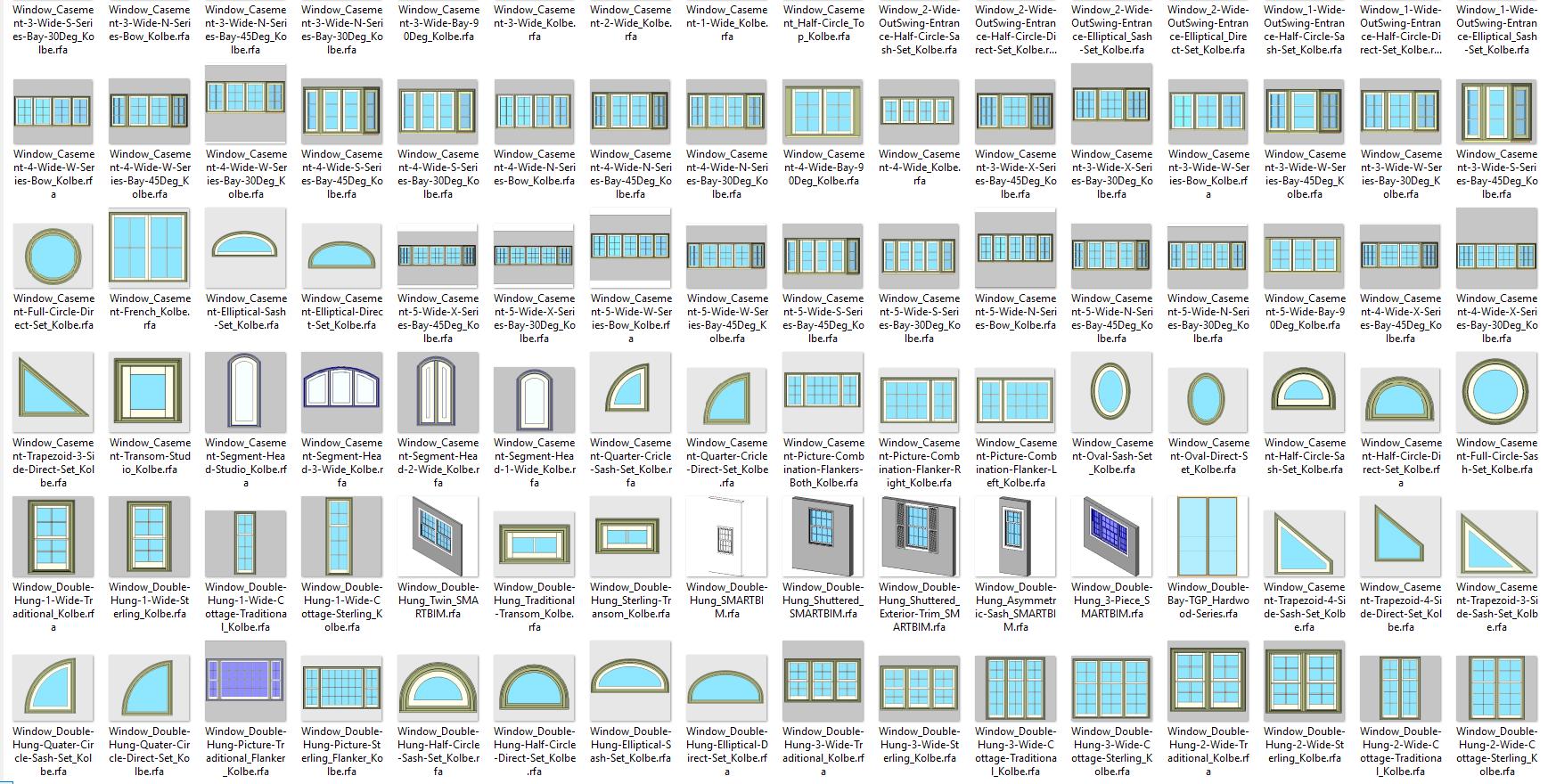 Window Well Rfa File Revit Window Families Pack | 425 Parametric Windows | RFA Files ...