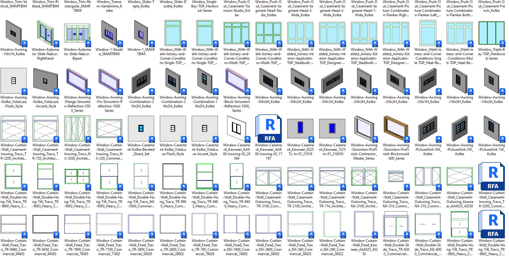 Window Well Rfa File Revit Window Families Pack | 425 Parametric Windows | RFA Files ...