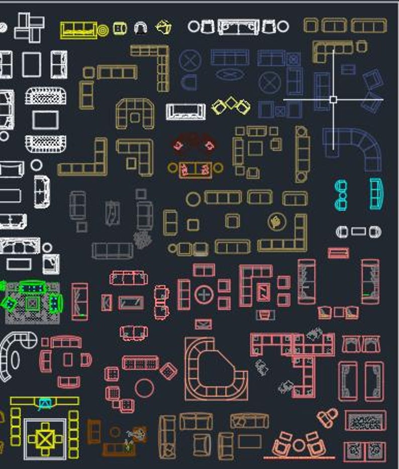 Sofa & Couch CAD Blocks | Autocad DWG | Architectural Furniture ...