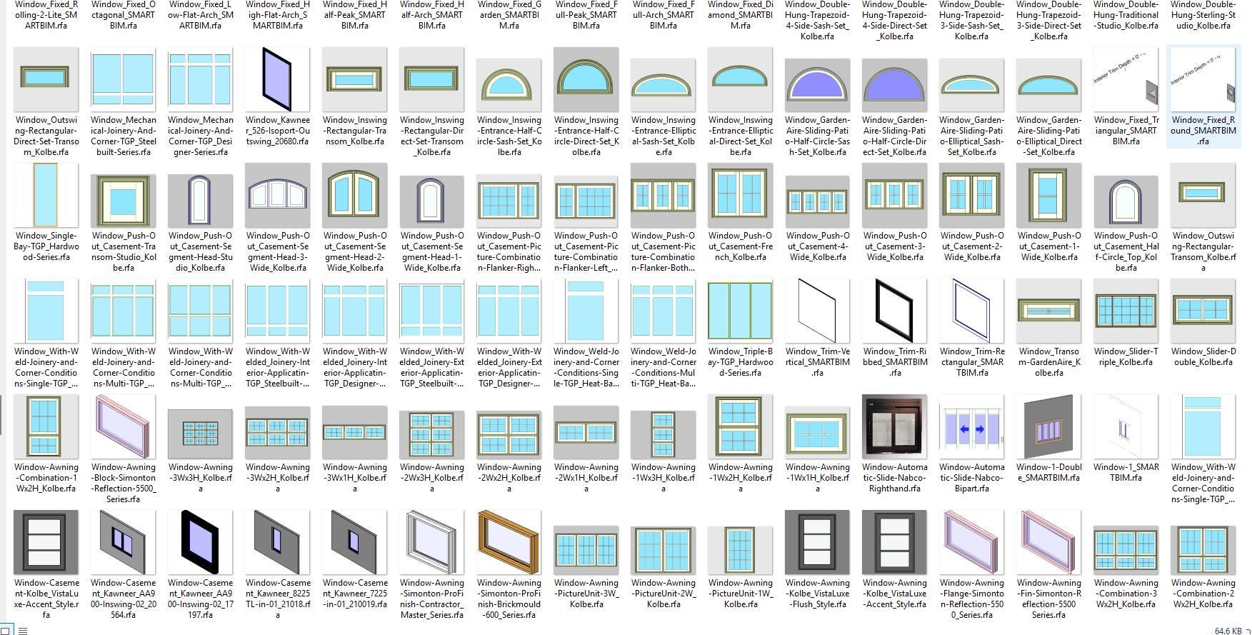 Window Well Rfa File Revit Window Families Pack | 425 Parametric Windows | RFA Files ...