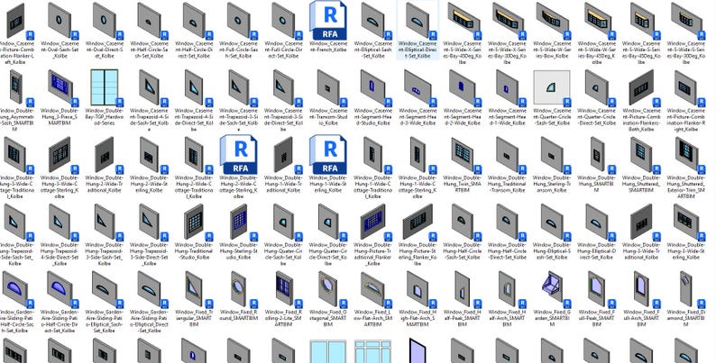 Window Well Rfa File Revit Window Families Pack | 425 Parametric Windows | RFA Files ...