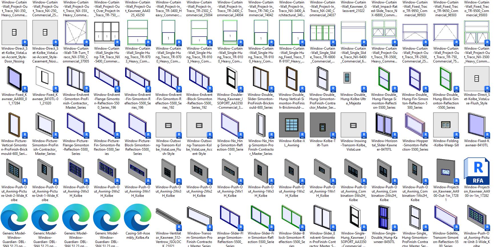 Window Well Rfa File Revit Window Families Pack | 425 Parametric Windows | RFA Files ...