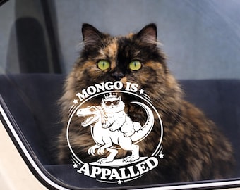 Mongo Is Appalled Princess Donut Vinyl, Dungeon Crawler Carl Sticker, Funny Cat Quote Vinyl Decal for Book Fans