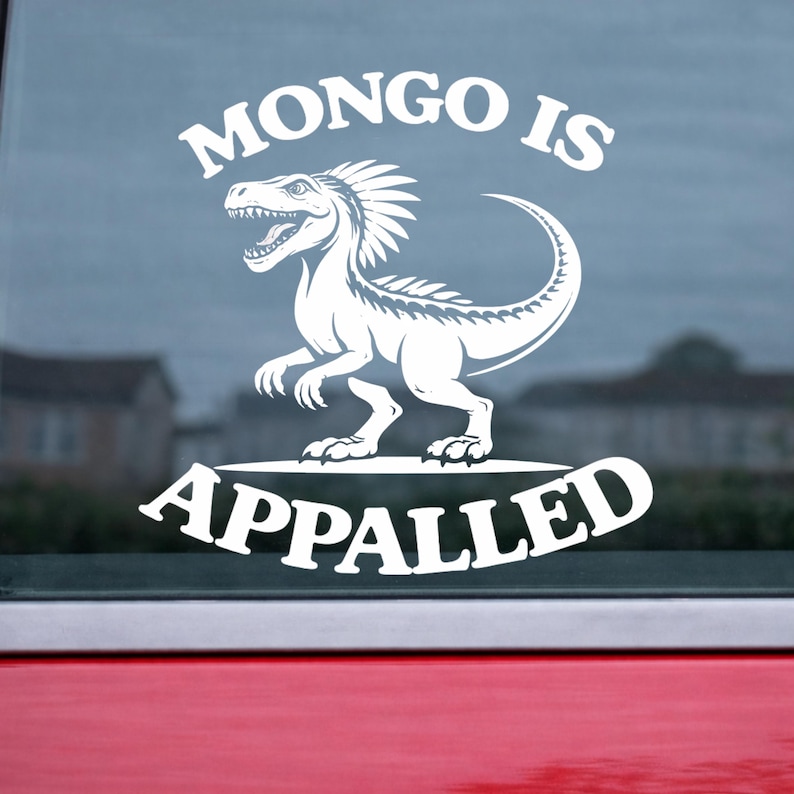 Mongo Is Appalled Vinyl, Dungeon Crawler Carl Sticker, Funny Cat Quote Vinyl Decal, LitRPG Nerd Sticker image 6