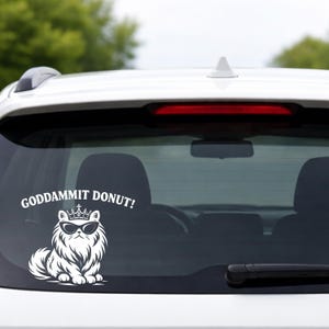 Goddammit Donut Vinyl, Dungeon Crawler Carl Princess Donut Sticker, Funny Quote Vinyl Decal for Fantasy Fans