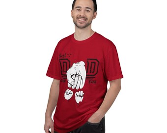 Dad Fist Bump T-Shirt | Father and Child Hand Illustration
