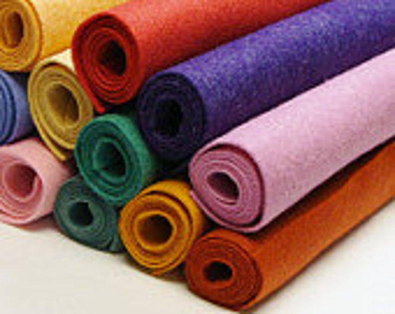 12 x 18 Pick 8 Wool Felt Blend Sheets you choose colors