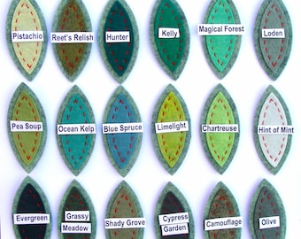 Layering Felt Leaves Die Cut Precut Wool Blend Felt 3.5" Crafting Leaves