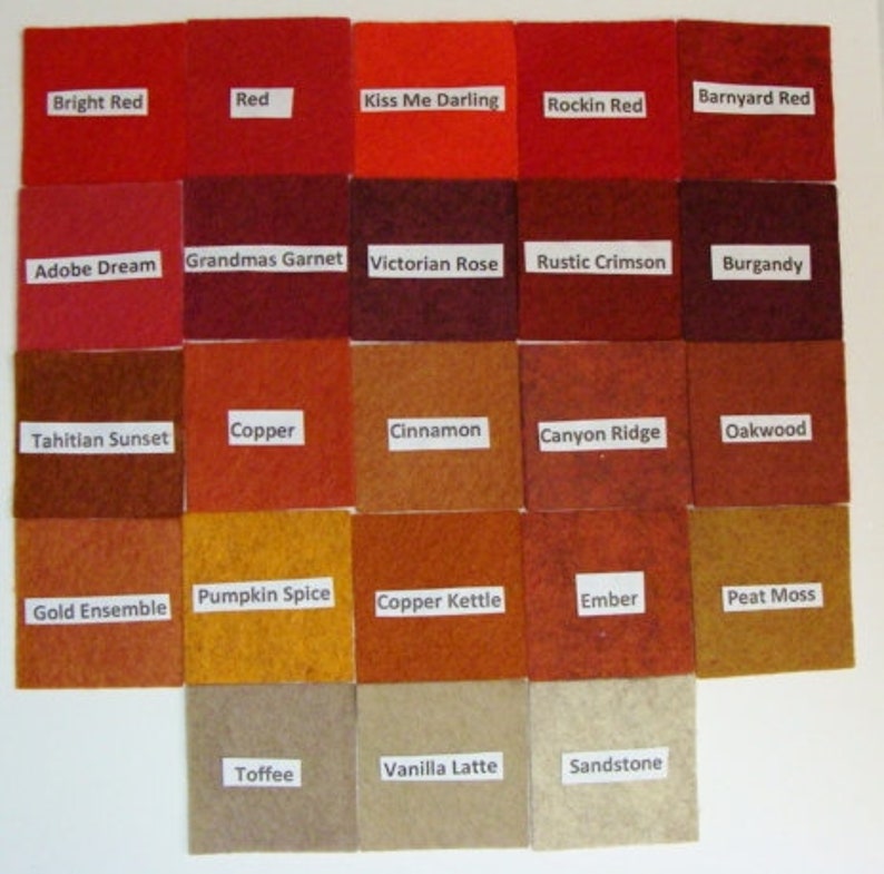 Wool Blend Felt Yardage HALF Yard Piece 18 Long x Etsy