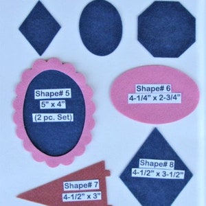 Die Cut Felt Ovals, Diamonds, Various Shapes/Sizes Wool Blend Felts- You Choose Shape and Color board24