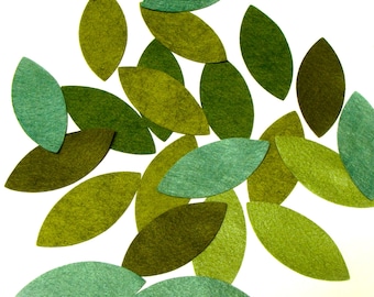 Felt Leaves 3-1/2" Die Cut Precut Wool Blend Felt Choose Colors/ Garland: Crafting Applique