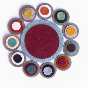 Penny Rug DIY Precut (DieCut) Candle Mat Kit Wool Blend Felt Applique