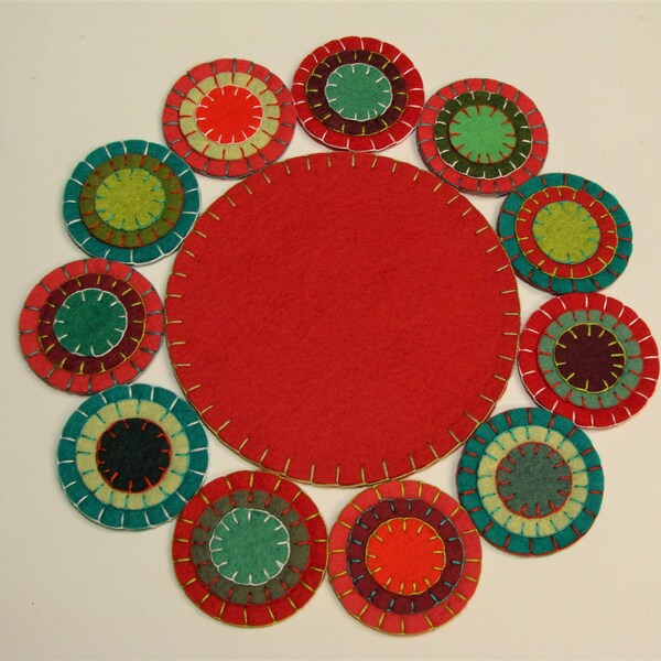 Christmas Penny Rug - Etsy