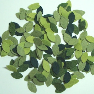 Tiny 1" Die Cut Precut Wool Blend Felt Leaves: Choose Your Colors