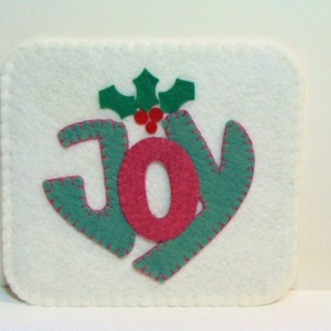 Wool Blend Felt Felt Die Cut Pieces -MUG RUGS/Mini Mats-6&quot;x6&quot; Die Cut, Precut Felt Kit Felt Embroidery Applique Kit