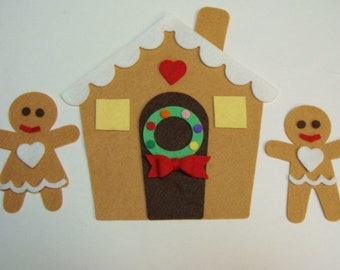 Die Cut Felt Big Felt Snowman/Holly Berries/Stocking Blanks/Gingerbread House-U Choose Die Cuts/Sets