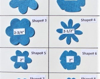 Die Cut Felt Flowers Wool Blend Felt Die Cut Applique, Embroidery, Crafts-You Choose Shape & Colors -Board28