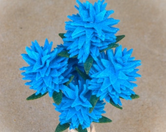 55 pc. DieCut Precut Felt Shapes //DIY Thistle Flowers: Makes (5) Choose Felt Colors
