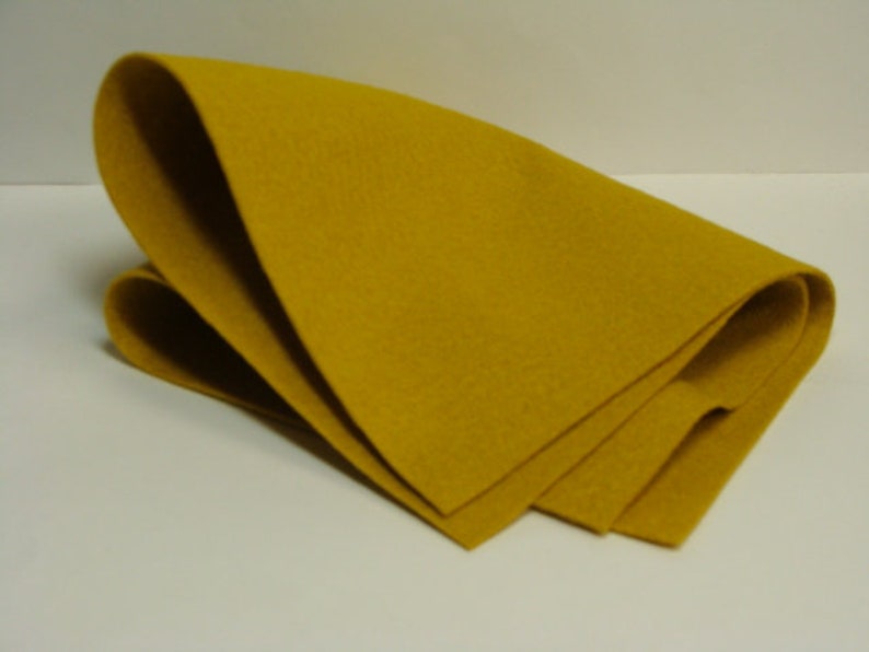 Wool Felt Blend 9x12 OLD GOLD Single Sheet 20/% Merino Wool Blend from Woolhearts