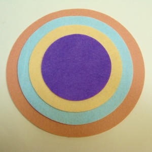 Die Cut Wool Blend Felt Circles Size Choices are 5" -6" - 7" - 9" - 10" - 11-1/2" or 12" -Wool Blend Felt Circle You Choose Size and Color