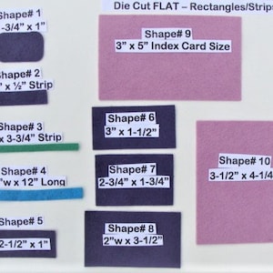 Felt precut shapes//Squares//Rectangles//Strips//wool blend die cut felt//applique, sewing