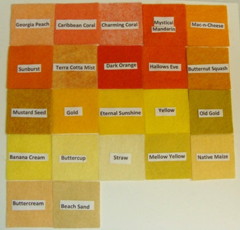 Wool Blend Felt Yardage HALF Yard Piece 18 Long x Etsy