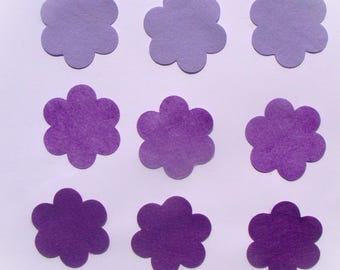 9 Pcs. Die Cut Felt Flowers: 2-3/4' Wool Blend Applique for Crafts & Embroidery
