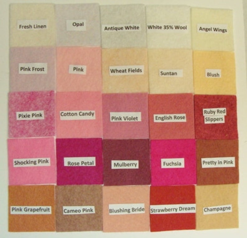 Wool Blend Felt Yardage HALF Yard Piece 18 Long x Etsy