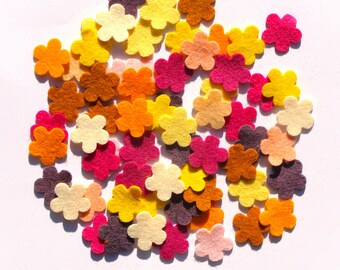 50 pcs. Posey 1" Felt Flowers Die Cut Precut Wool Blend Felt 1mm thick U-Choose Colors