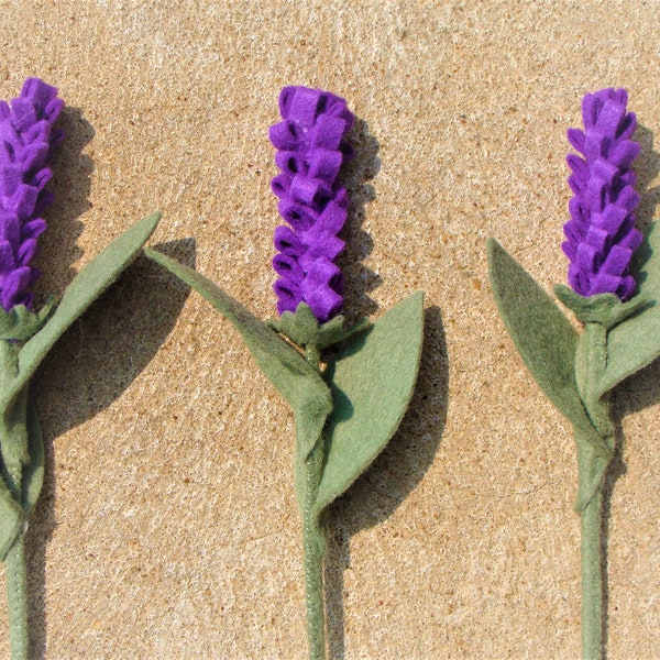 Lavender Flowers You Make It DIY Felt Flower Die Cuts -No Sew Fast & Easy You Choose Flower Color/Leaf Color