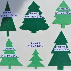 Die Cut Felt Christmas Trees Wool Felt Blend Die Cut Needle Craft Applique You Choose Shape and Colors- Board32