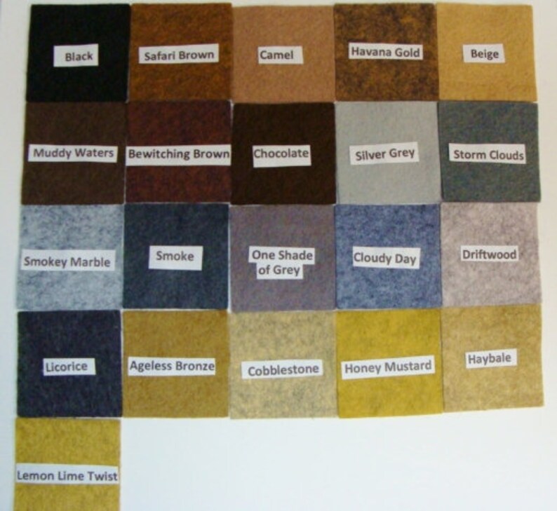 Wool Blend Felt Yardage HALF Yard Piece 18 Long x Etsy