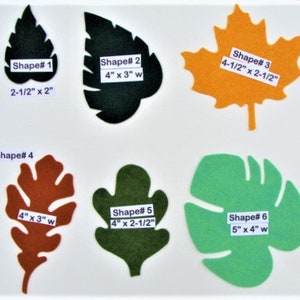 Felt Leaves Precut (die cut) U Choose Shape/Colors- Wool Felt Blend Die Cuts//applique sewing// crafts