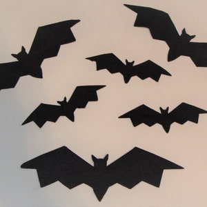 Bats Die Cut Wool Blend Felt Appliques, Crafts-2 Sizes- U Choose Colors and Quantity #0256