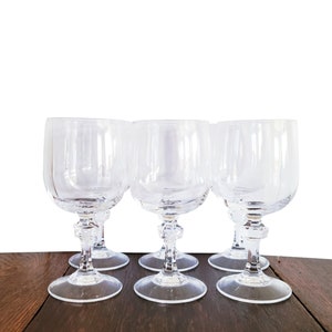 Vintage Wine Glasses Lead Crystal Wine Goblets - Set of 6 Wine Glasses by Cristal D&#39;Arques Paris - Made in France - 11 3/4 Ounce Size