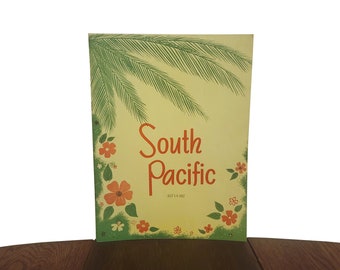 Vintage South Pacific Musical Playbill 1950s Play Book with Articles and Features on the Actors and Writers Plus Photos - Vintage Broadway