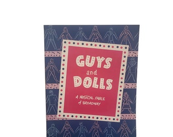 Vintage Guys and Doll Musical Playbill 1950s Play Booklet with Articles and Photos of Cast Crew and Writer Damon Runyon - Vintage Broadway