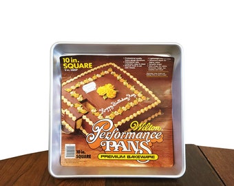 Tortiera quadrata vintage anni '80 Wilton Tortiera da 10 pollici - Bakeware vintage del 1981 - Tortiera in alluminio profonda 2 pollici - Wilton Performance Pan