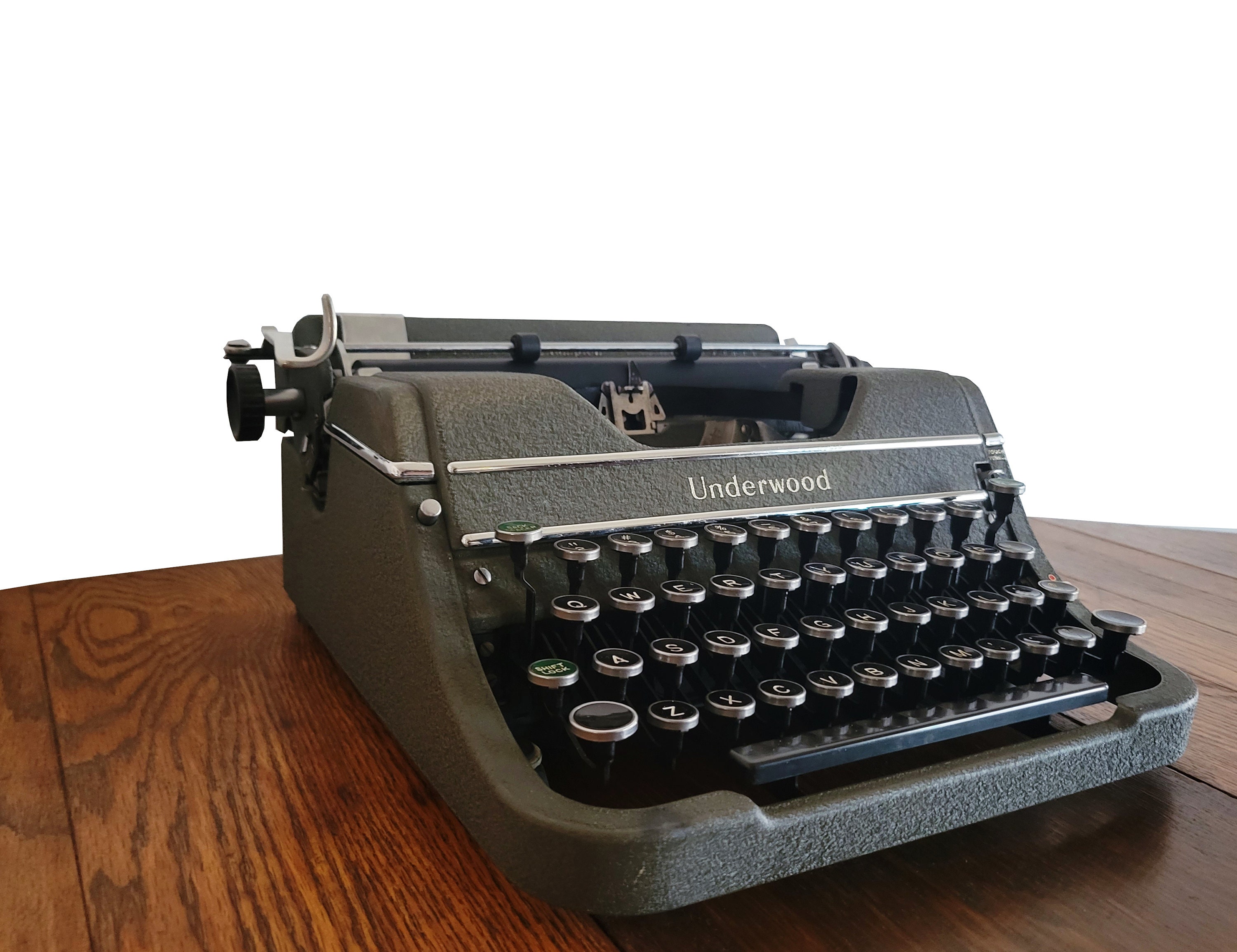 Vintage Typewriter Underwood Champion 1930s Typewriter Olive Vintage Typewriter Underwood Champion 1930s Typewriter Olive