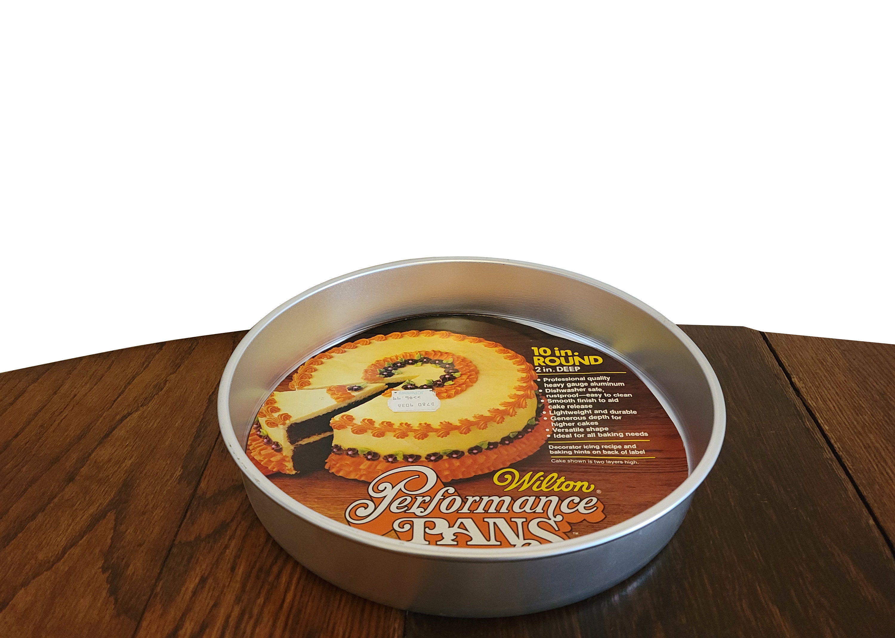 Vintage Cake Pan 1980s Wilton Brand Round 10 Inch Cake Pan - 1981 